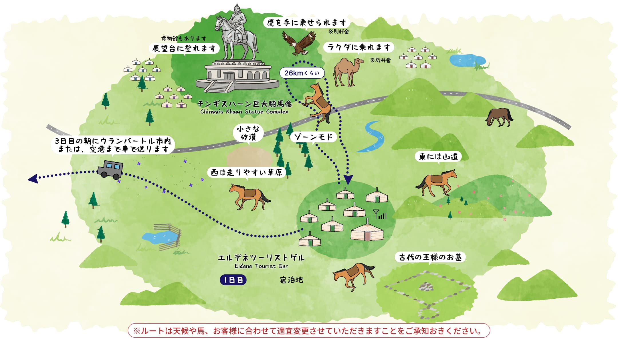ツアーのマップ